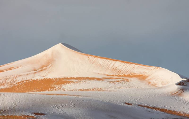 Сахара шөліне екінші рет қар жауды (ФОТО)